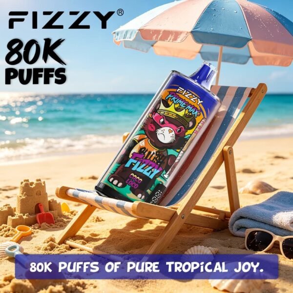 Fizzy Prime Max 80k Puffs Disposable Vape - Triple Melon Watermelon Ice Flavor