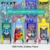 Collection of 20 signature Wolf flavors for the Fizzy X Space 100k puffs disposable vape.