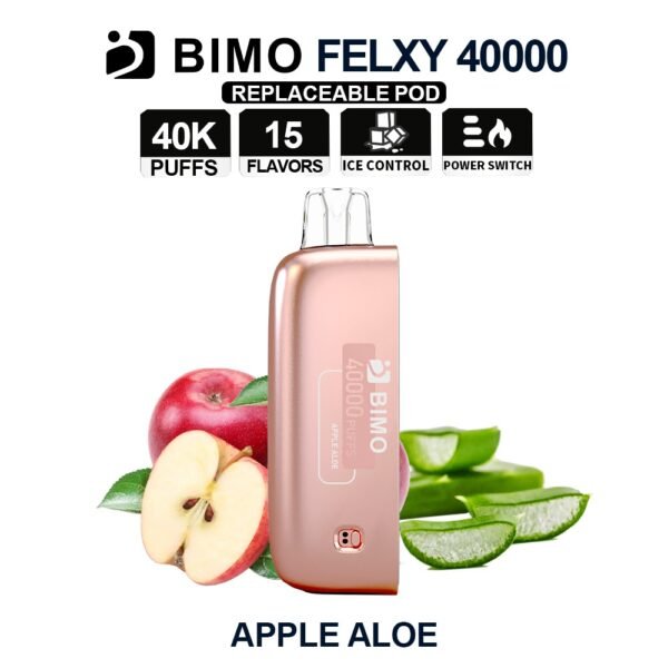 BIMO FELXY 40k 40000 Puffs Disposable Replacement Pod Apple Aloe Flavor