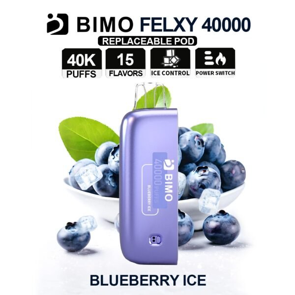 BIMO FELXY 40k 40000 Puffs Disposable Replacement Pod Blueberry Ice Flavor