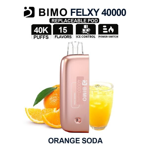 BIMO FELXY 40k 40000 Puffs Disposable Replacement Pod Orange Soda Flavor