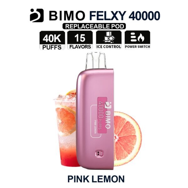 BIMO FELXY 40k 40000 Puffs Disposable Replacement Pod Pink Lemon Flavor