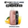 BIMO FELXY 40k 40000 Puffs Disposable Vape Kit Orange Soda Flavor