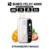 BIMO FELXY 40k 40000 Puffs Disposable Vape Kit Strawberry Mango Flavor