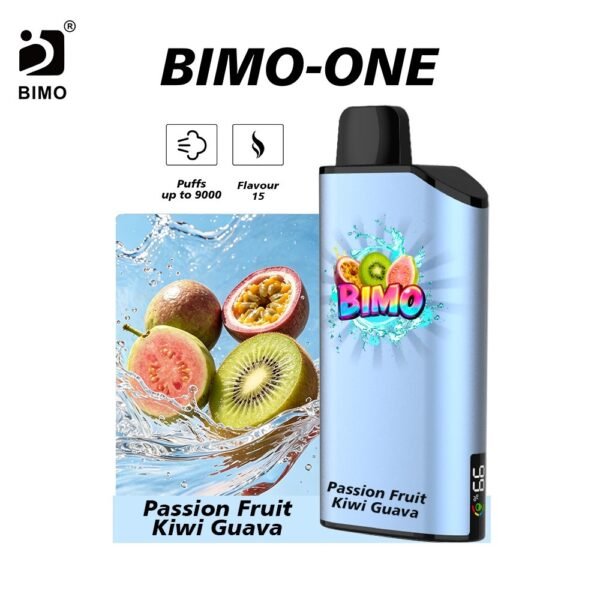 BIMO ONE 9000 Puffs Disposable Vape - Passion Fruit Kiwi Guava Flavor
