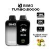 BIMO TURBO 20K 20000 Puffs Disposable Vape - Passion Fruit Kiwi Guava Flavor