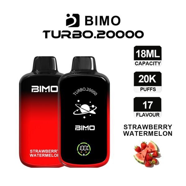 BIMO TURBO 20K 20000 Puffs Disposable Vape - Strawberry Watermelon Flavor
