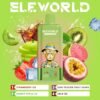 Green apple, kiwi, and passion fruit guava flavors for ELE World 4in1 100000 Puffs 100k disposable vape.