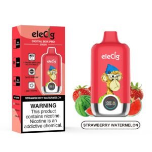 eleCig DIGITAL BOX PRO 50000 50k Puffs Disposable Vape Strawberry Watermelon Flavor Wholesale
