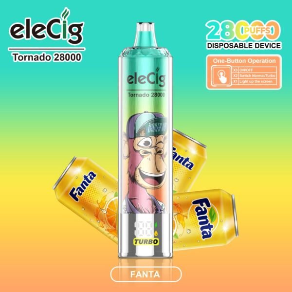 eleCig Tornado 28000 28k Puffs Disposable Vape Fanta Flavor Wholesale