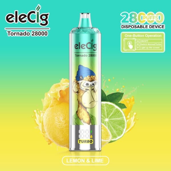 eleCig Tornado 28000 28k Puffs Disposable Vape Lemon and Lime Flavor Wholesale